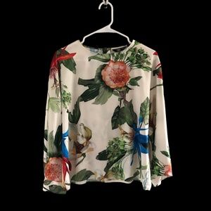 Zara Satin Floral blouse